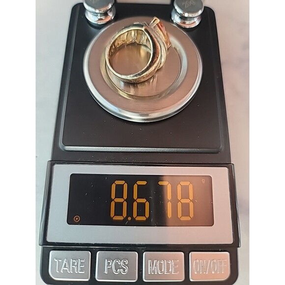 925 Vermeil Prong Set Citrine Colored Rhinestone Statement Ring, SIZE US 5 - Picture 10 of 10